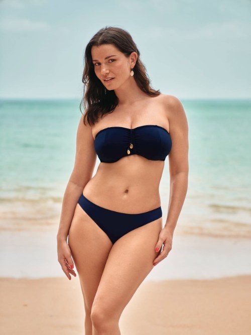 Rosa Faia Bademode Ella blau unwattierter bikini bh