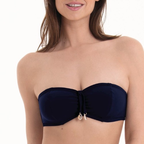 Rosa Faia Bademode Ella blau unwattierter bikini bh