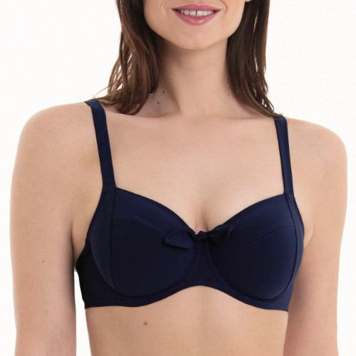 Rosa Faia Bademode Leandra blau unwattierter bikini bh