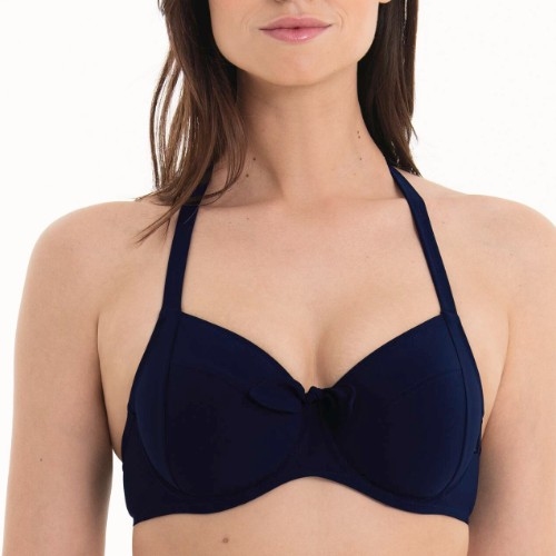 Rosa Faia Bademode Leandra blau unwattierter bikini bh