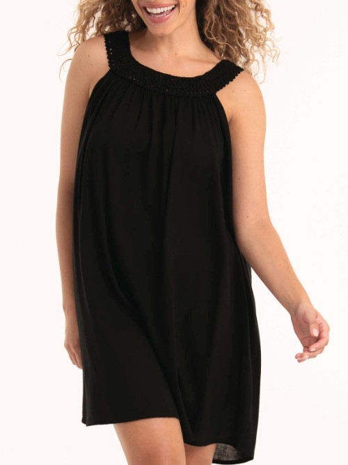Rosa Faia Bademode Majuli schwarz strandkleid