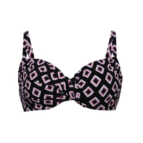 Rosa Faia Bademode Aurora schwarz unwattierter bikini bh