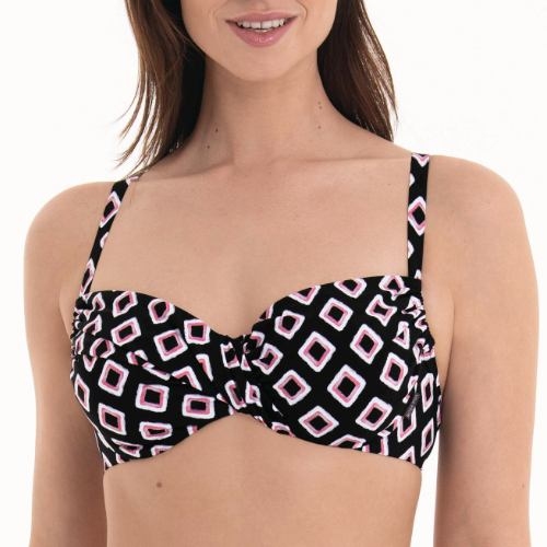 Rosa Faia Bademode Aurora schwarz unwattierter bikini bh