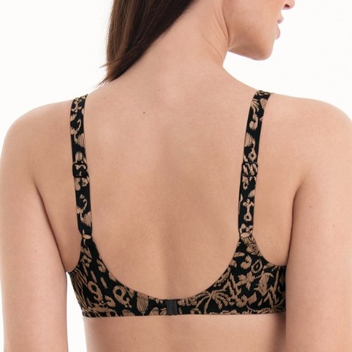 Rosa Faia Bademode Sibel schwarz/braun unwattierter bikini bh