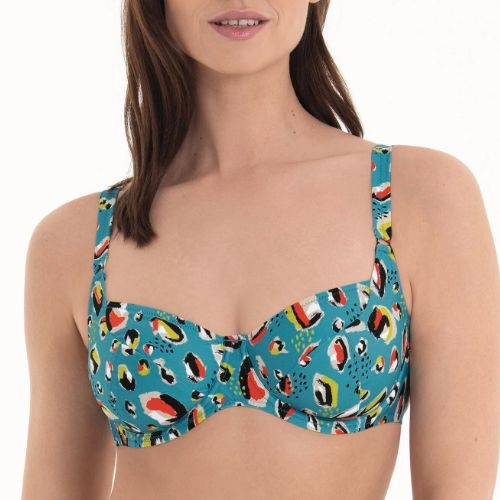 Rosa Faia Bademode Federica türkis unwattierter bikini bh