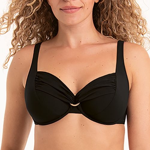 Rosa Faia Bademode Hermine schwarz unwattierter bikini bh