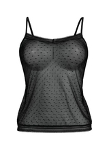 Rosa Faia Emily schwarz spaghetti top