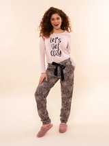 Charlie Choe Cozy Days pink/print schlafshirt