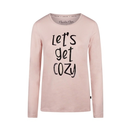 Charlie Choe Cozy Days pink/print schlafshirt