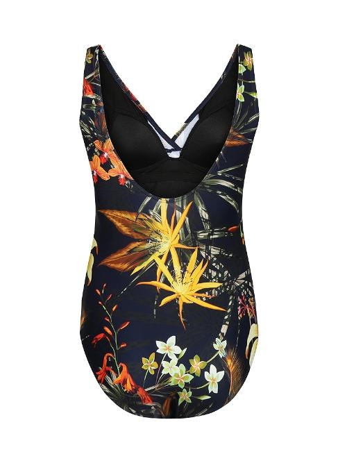 Mila  navy-blau/print badeanzüge