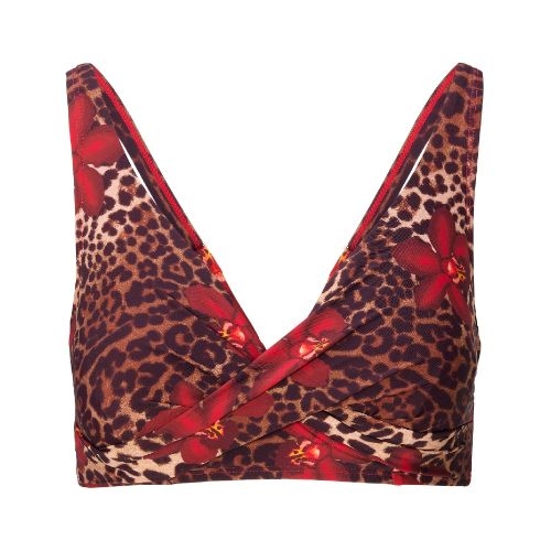 LingaDore Strand Leopard Flower rot unwattierter bikini bh