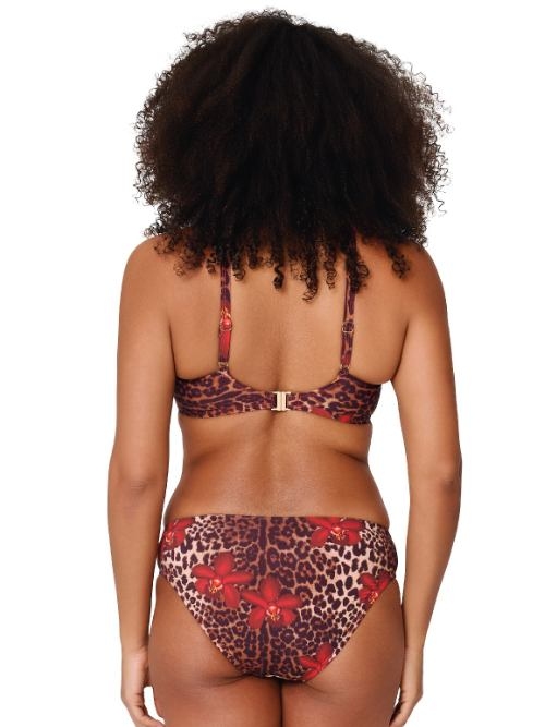 LingaDore Strand Leopard Flower rot unwattierter bikini bh