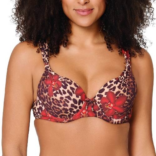LingaDore Strand Leopard Flower rot gemoldefer bikini bh