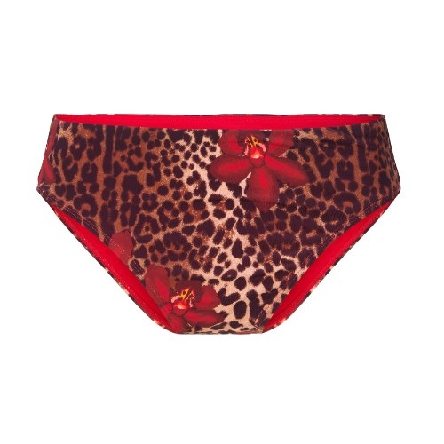 LingaDore Strand Leopard Flower rot bikini slip