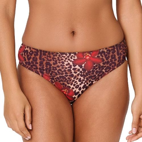 LingaDore Strand Leopard Flower rot bikini slip