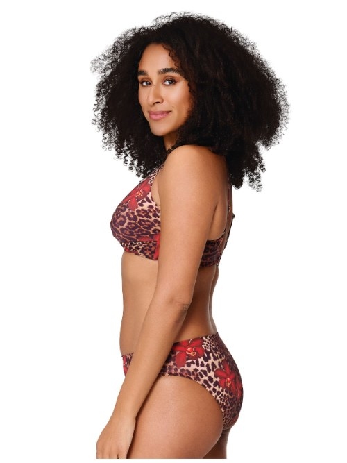 LingaDore Strand Leopard Flower rot bikini slip
