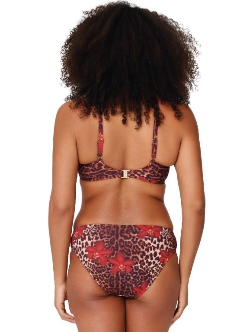 LingaDore Strand Leopard Flower rot bikini slip