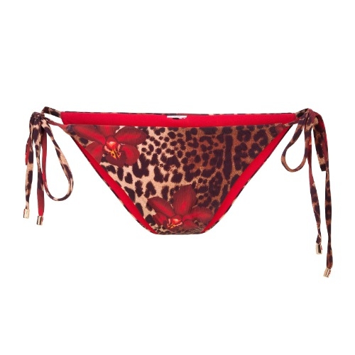 LingaDore Strand Leopard Flower rot bikini slip