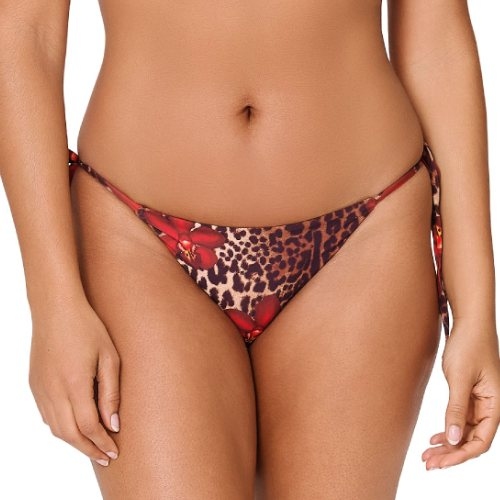 LingaDore Strand Leopard Flower rot bikini slip