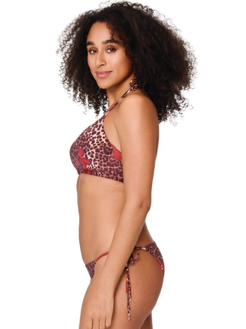 LingaDore Strand Leopard Flower rot bikini slip