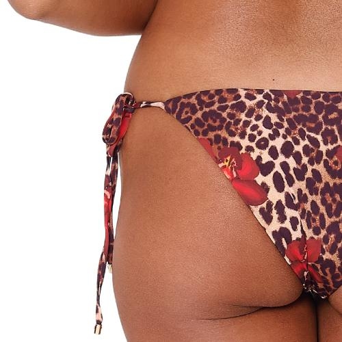 LingaDore Strand Leopard Flower rot bikini slip