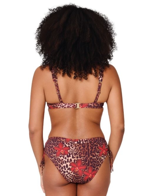 LingaDore Strand Leopard Flower rot bikini slip