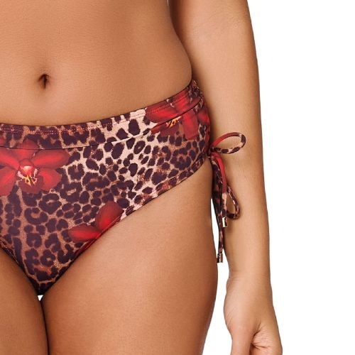 LingaDore Strand Leopard Flower rot bikini slip