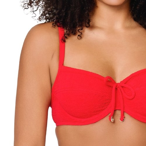 LingaDore Strand Stand Out rot unwattierter bikini bh
