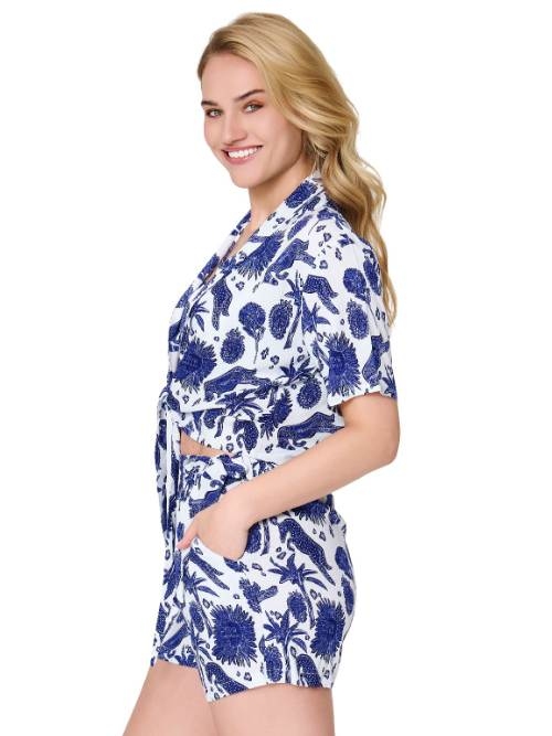 LingaDore Strand Under The Greek Sun blau/weiß strandkleidung