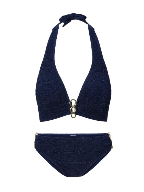 LingaDore Strand A Touch Of Gold navy-blau set