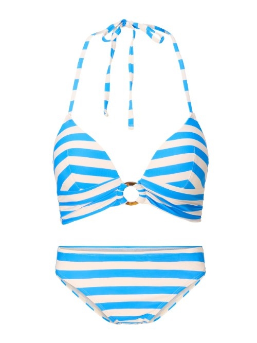 LingaDore Strand Summer Stripes weiß/blau set