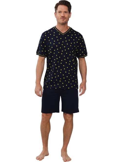 Pastunette Herren navy-blau shortama