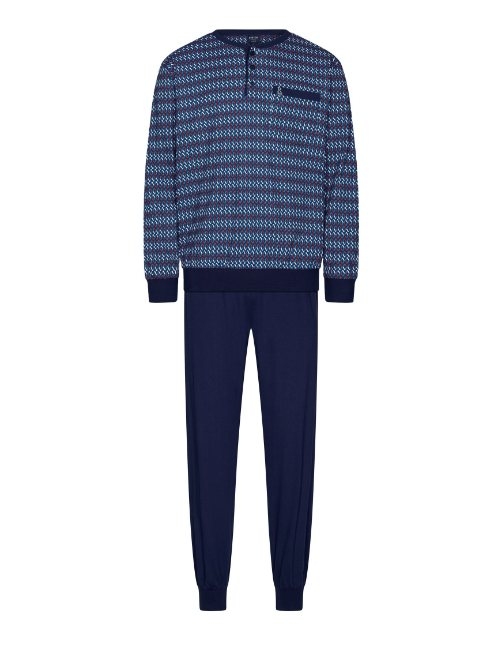 Robson Herren navy-blau pyjama
