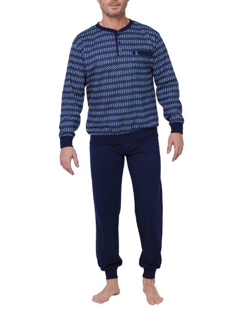 Robson Herren navy-blau pyjama