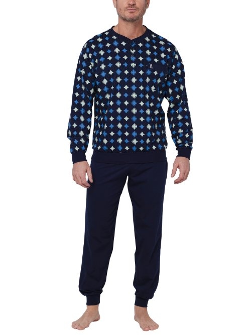 Robson Herren navy-blau pyjama
