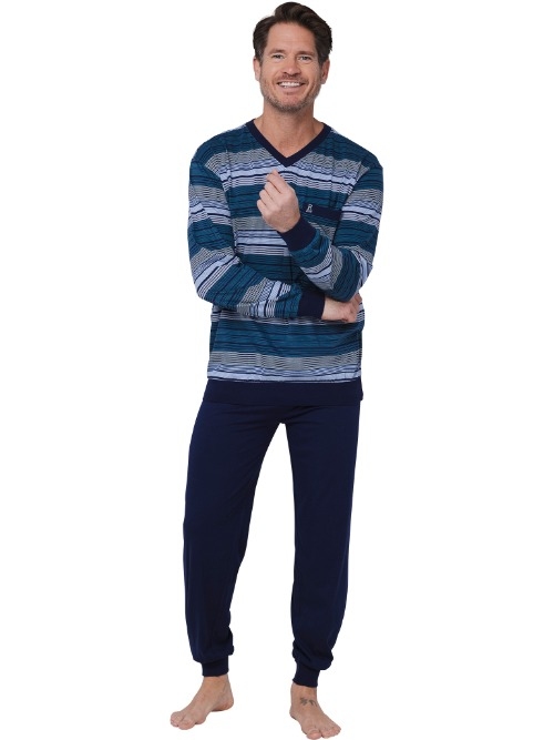 Robson Herren navy-blau pyjama
