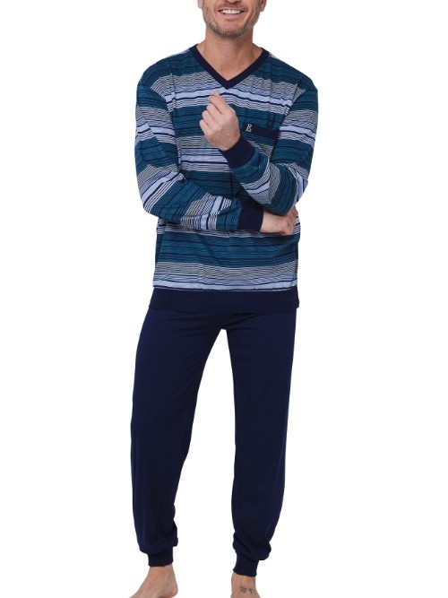 Robson Herren navy-blau pyjama