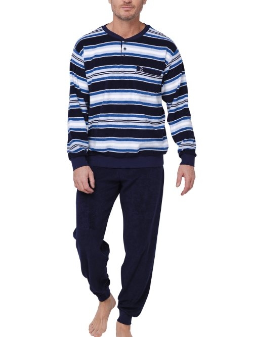 Robson Herren navy-blau pyjama