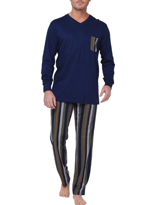 Pastunette Herren navy-blau pyjama