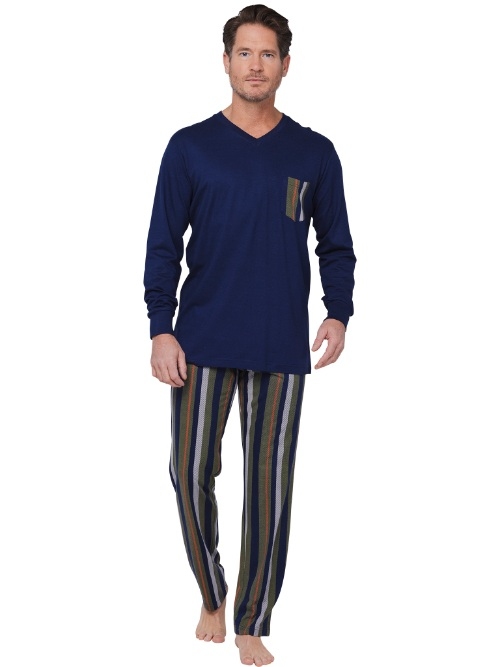 Pastunette Herren navy-blau pyjama