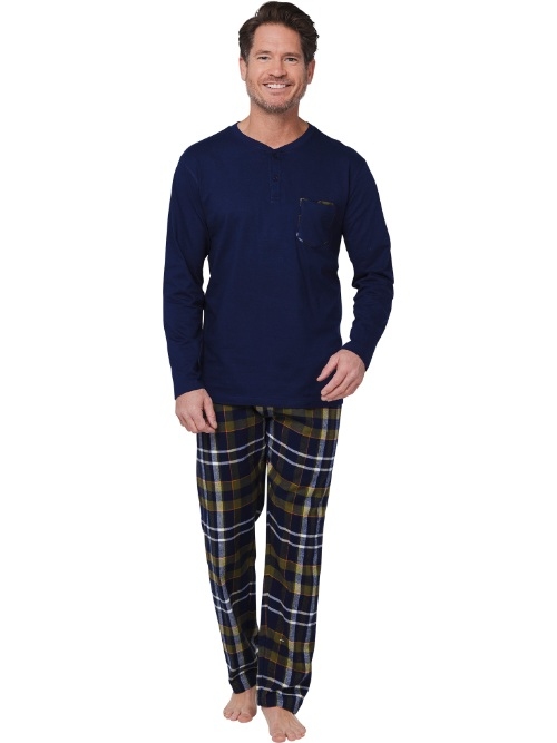 Pastunette Herren navy-blau pyjama