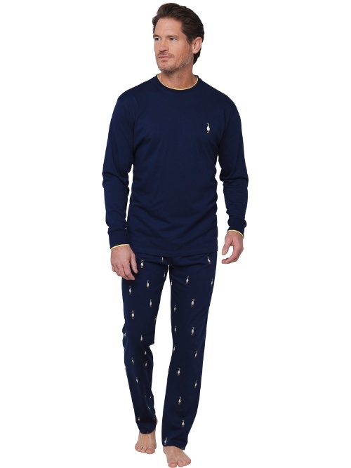 Pastunette Herren navy-blau pyjama