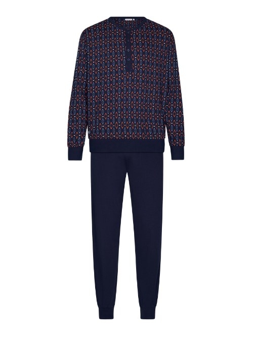 Pastunette Herren navy-blau pyjama
