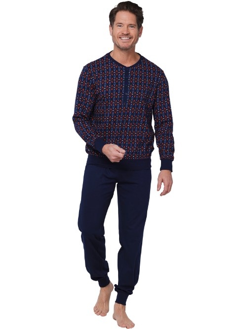 Pastunette Herren navy-blau pyjama