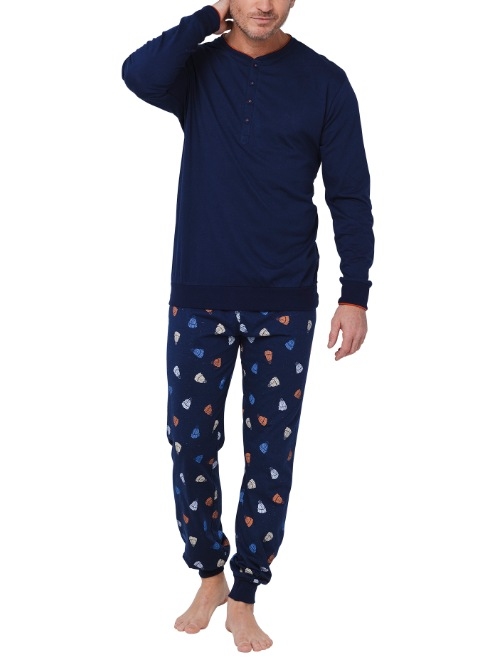 Pastunette Herren navy-blau pyjama