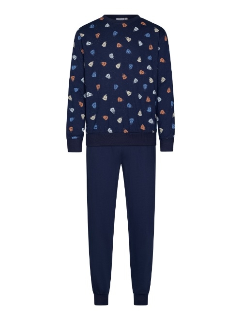 Pastunette Herren navy-blau pyjama