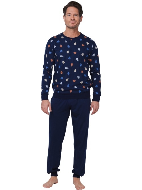 Pastunette Herren navy-blau pyjama