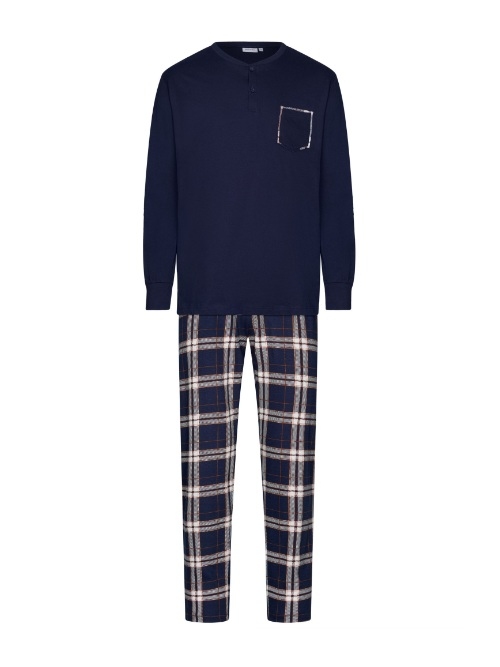 Pastunette Herren navy-blau pyjama