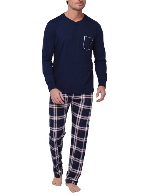 Pastunette Herren navy-blau pyjama