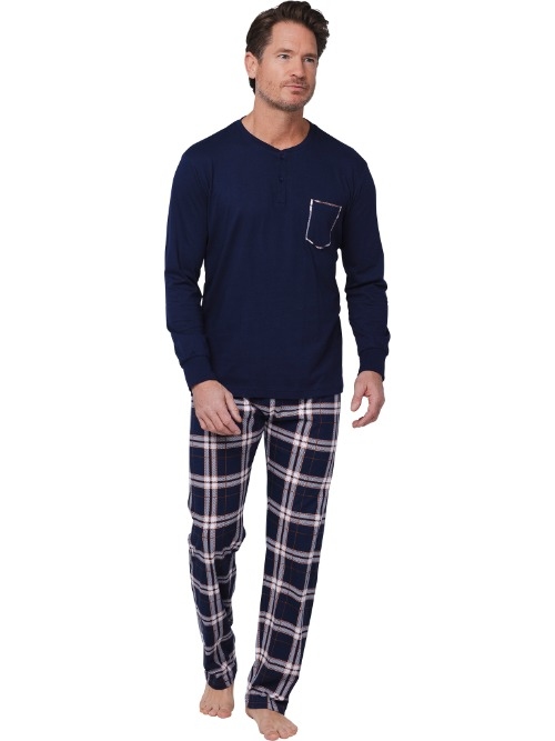Pastunette Herren navy-blau pyjama
